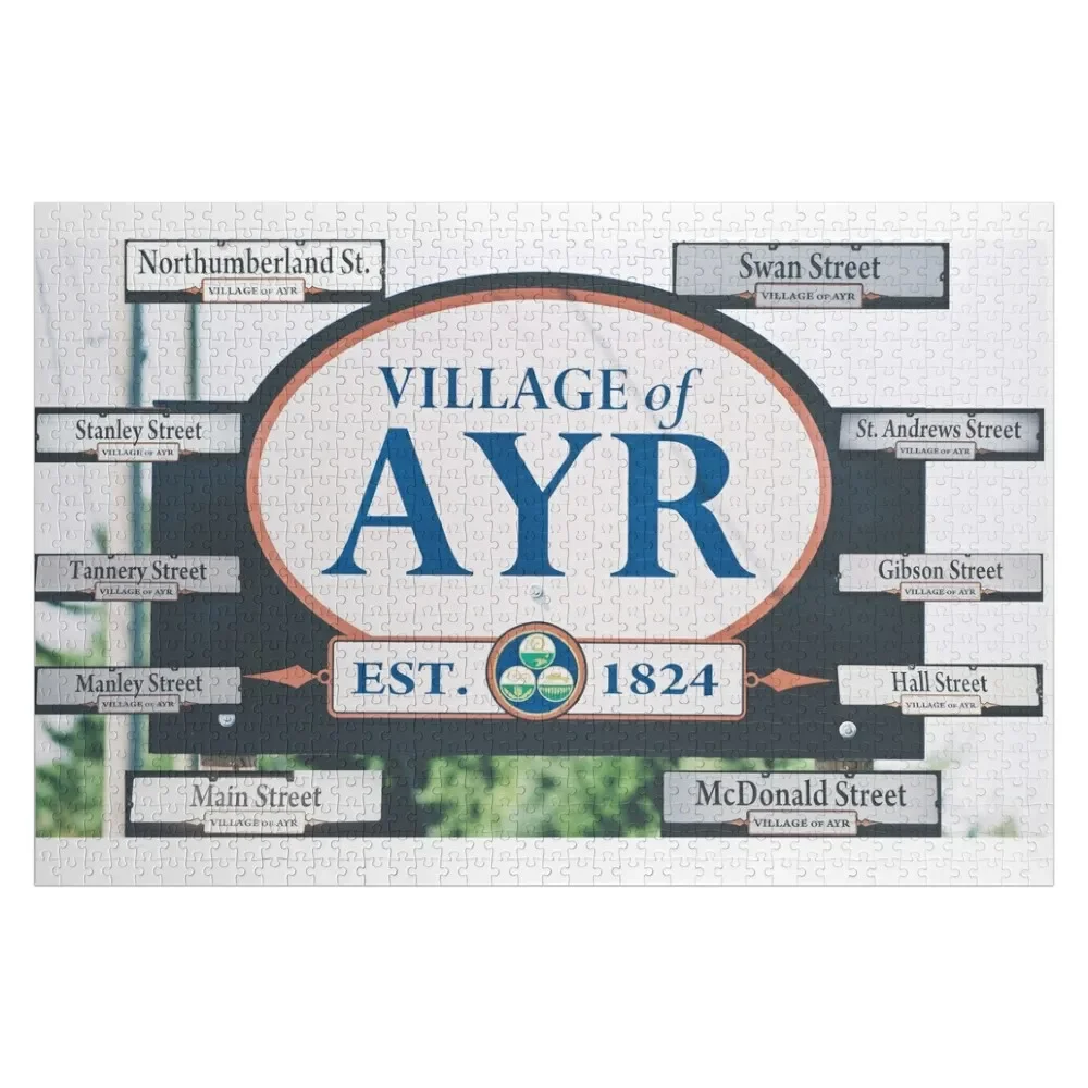

Village of Ayr Jigsaw Puzzle Custom Child Gift Adult Wooden Name Wooden Toy Custom Child Puzzle
