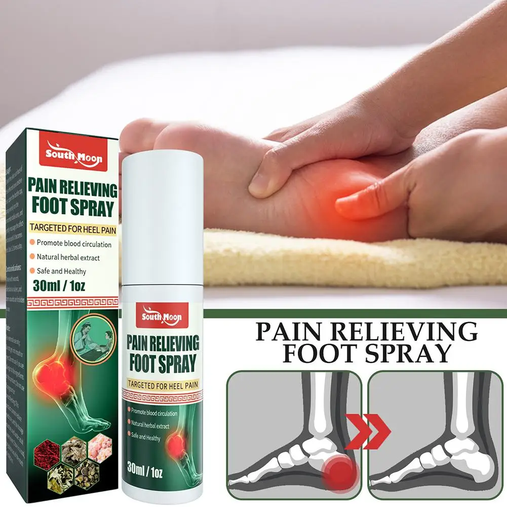 Heel Pain Treatment Spray Achilles Tendonitis Fasciitis Plantar Ache Spurs Medicine Therapy Foot Heel Ointment Relief 30ml V0P6 heel pad
