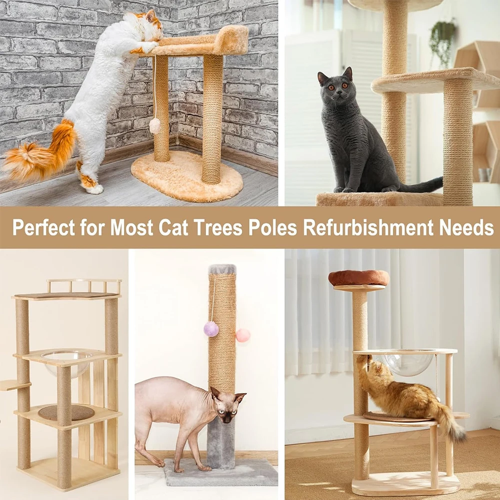 Replacement Sisal Pole For Cat Climbing Frames And Scratch Posts_voghion.com