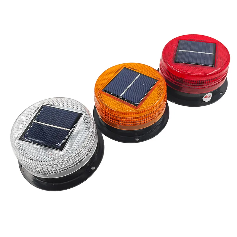 Night LED solar warning light, flashing light, magnetic suction car mounted flashing light, booth, marine flashing signal light
