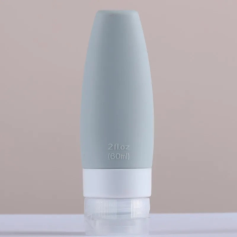 휴대용 실리콘 리필 가능 병, 여행 포장 로션 샴푸, 화장품 스퀴즈 용기, 휴대용 병, 60 ml, 100ml