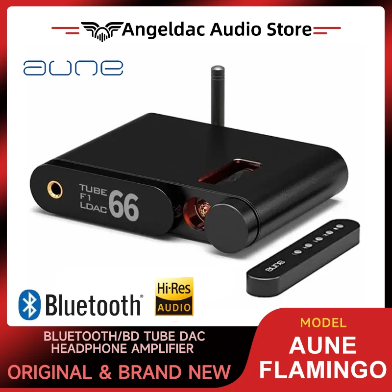 AUNE Flamingo Bluetooth/BD Tube DAC Headphone Amplifier USB DSD HiFi Lossless Digital Audio Decoder For Home Audio AV Receivers