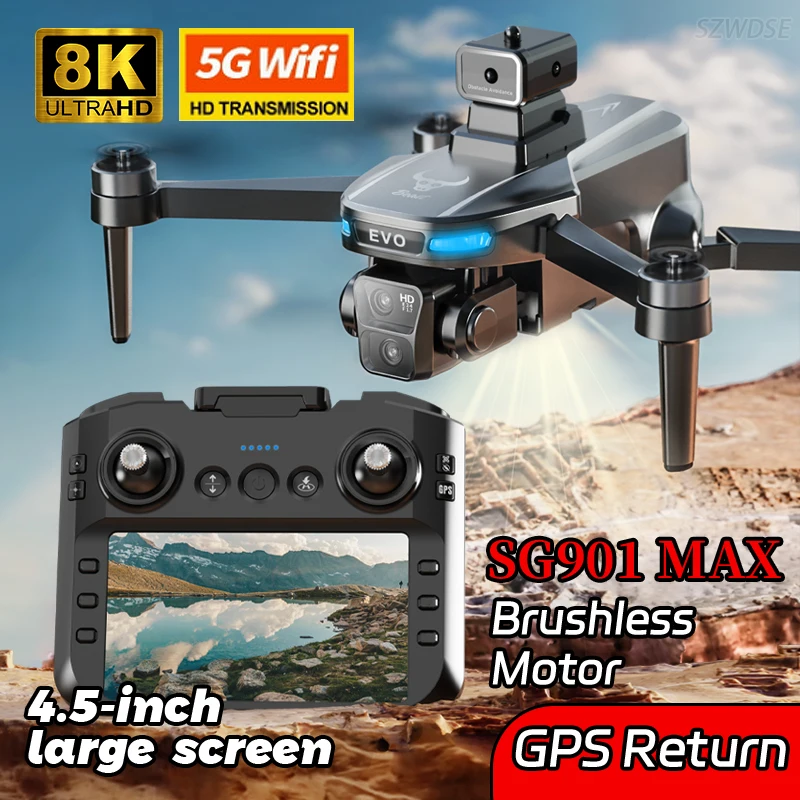 Drone Xiaomi SG901 MAX 8K GPS HD Pliable Sans Balais Évitement Drone Xiaomi SG901 MAX 8K GPS HD Pliable Sans Balais Évitement