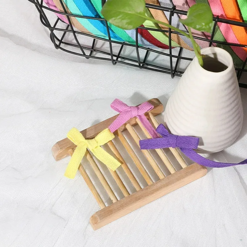1롤 45미터 10mm 코튼 리본 헤링본 수제 레이스 리본 1cm 의류 웨딩 파티 장식 DIY 재봉 원단 공예