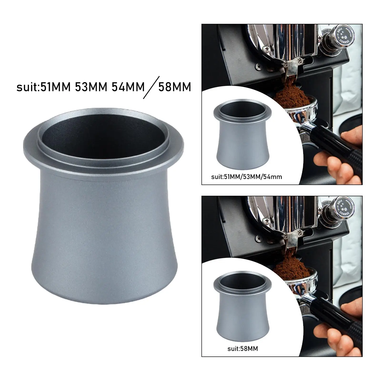 세척하기 쉬운 휴대용 커피 도징 컵, 휴대용 주방 DIY 도구, 포타필터, 대용량 스니핑 머그잔 커피 디스트리뷰터