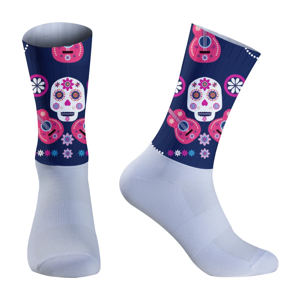 

Летние дышащие Нескользящие силиконовые велосипедные носки, новинка 2024, спортивные велосипедные носки для бега