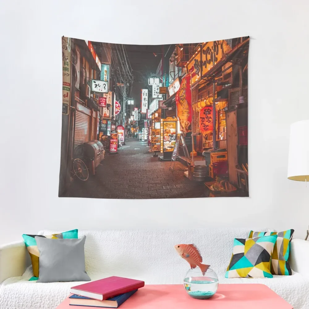 

Warmth of Neon Tokyo Signs Tapestry Funny Room Design Room Decorations Tapestry