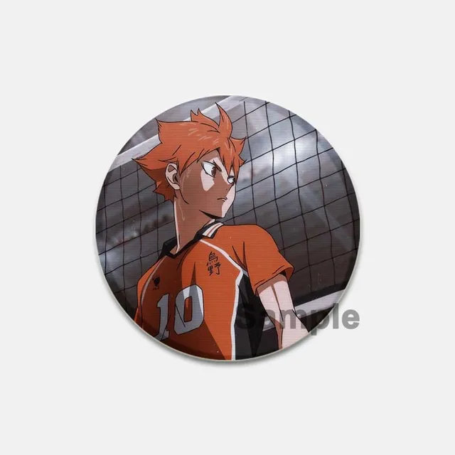 1 pçs anime japonês quente haikyuu!! Broche pinos voleibol meninos