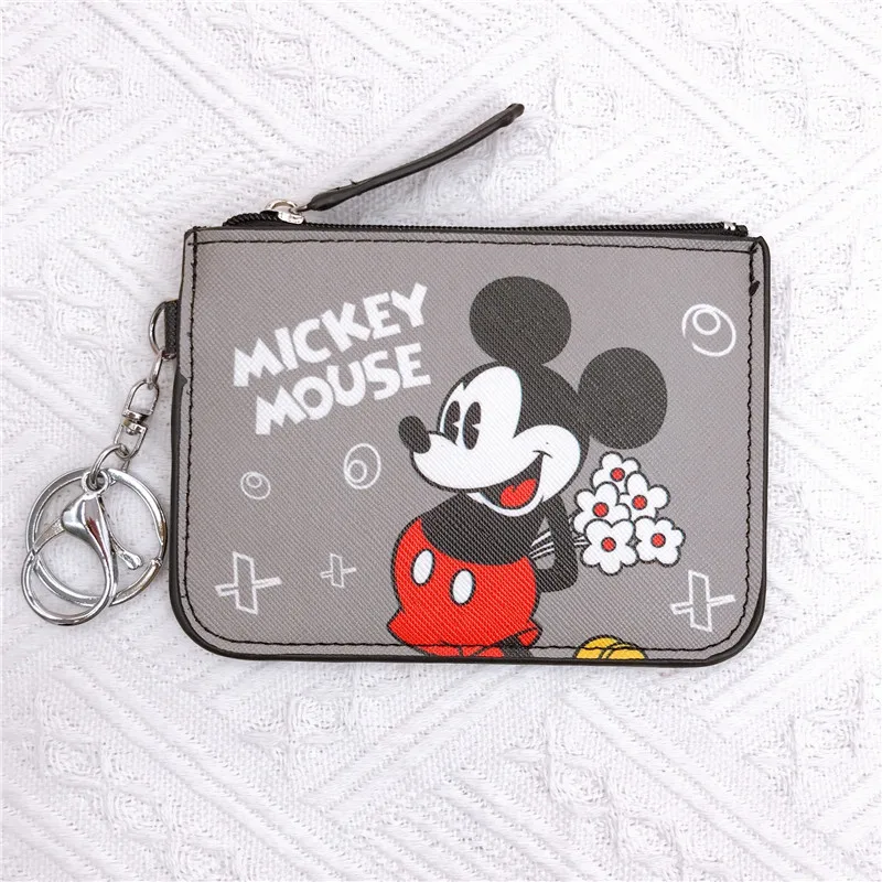 Disney Mickey Mouse Keychain Plush Coin Purse Backpack Clip 