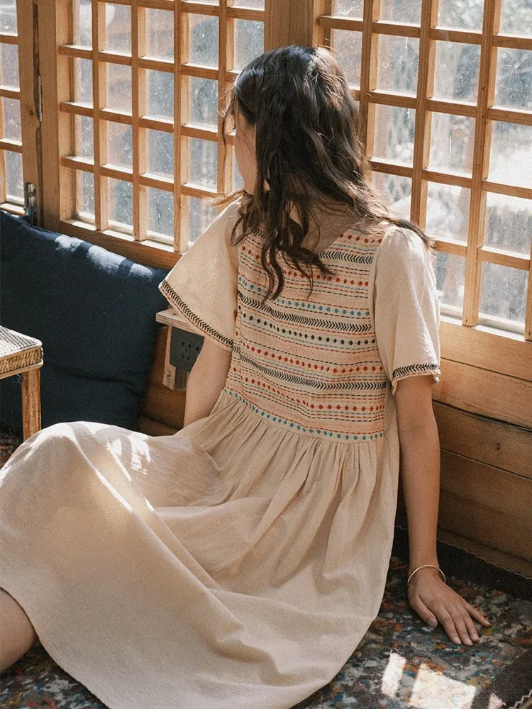ワンピース Stripe Cotton-Blend Summer Dress Stripe Cotton-Blend Summer Dress ワンピース Stripe Cotton