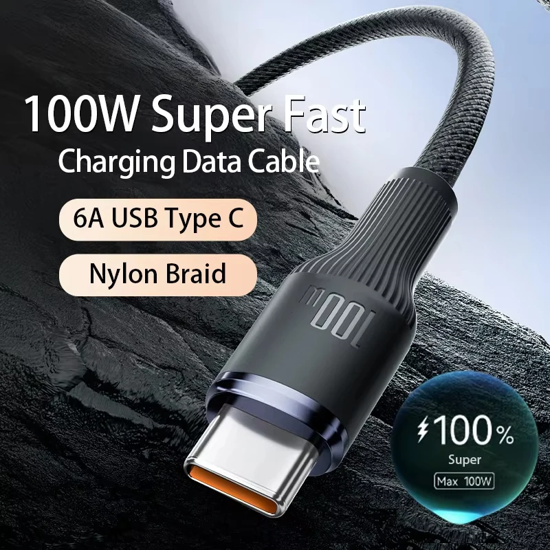 100W Fast Charging High-Speed Data Cable USB A/Type C