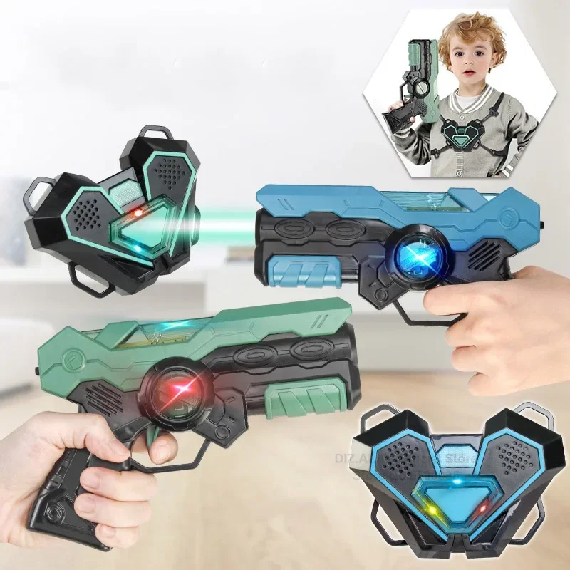 ערכת משחק לייזר טאג, אקדחי צעצוע חשמליים אינפרא אדום, ערכת משחק לייזר לילדים, אקדח לבנים, ספורט פנים וחוץ