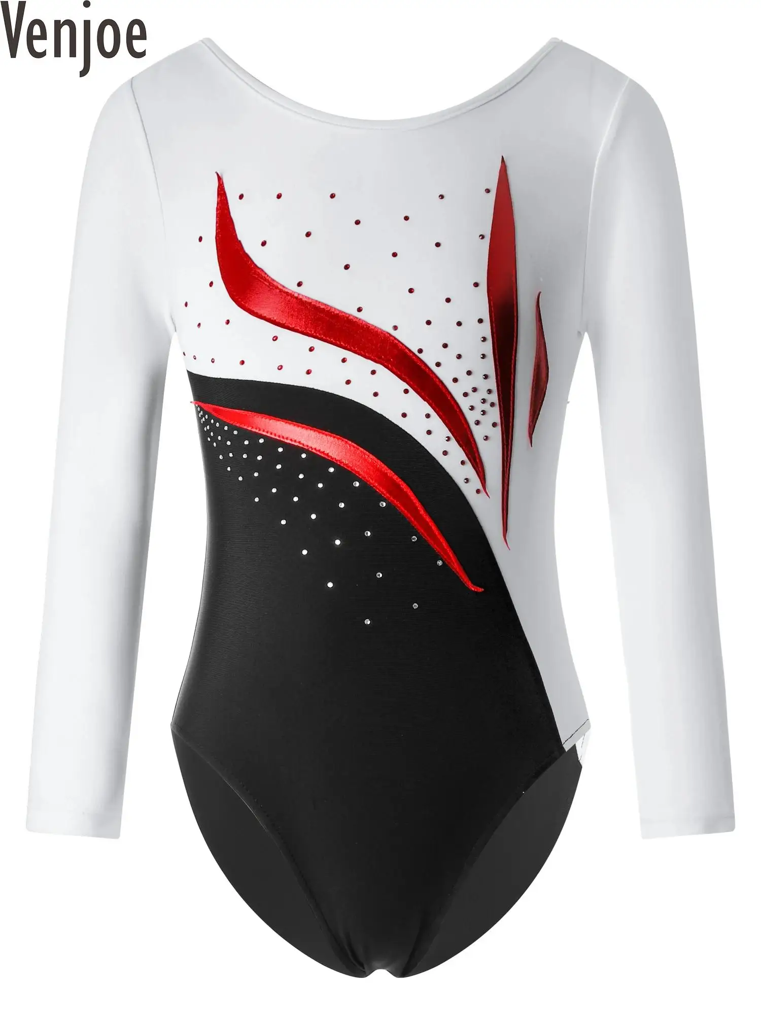 

Детская блестящая гимнастика с длинным рукавом для девочек