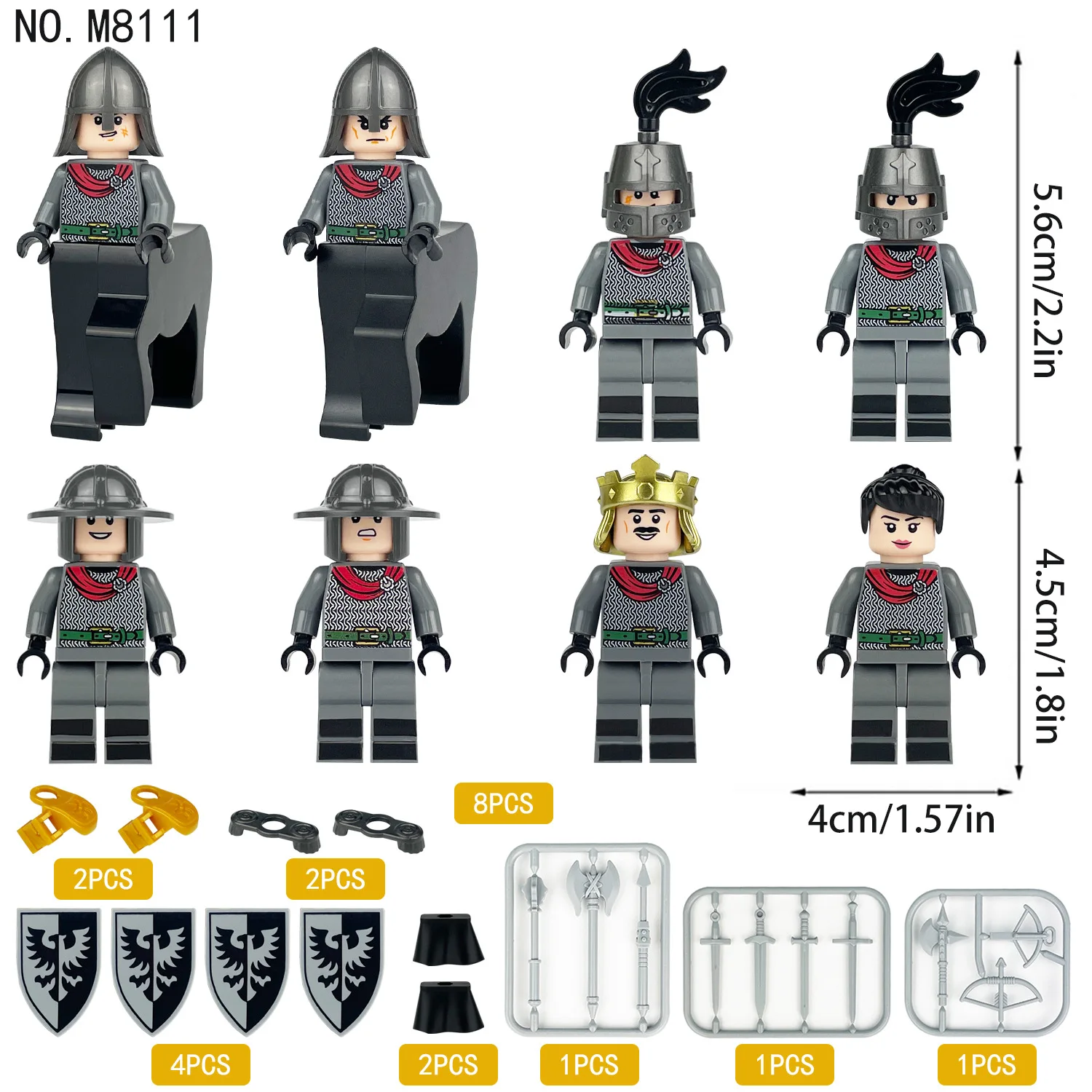 MeigaoBlack Hawk Knight Battle Group centaur model cross-border wholesalesmallparticles children's assembled building block toys