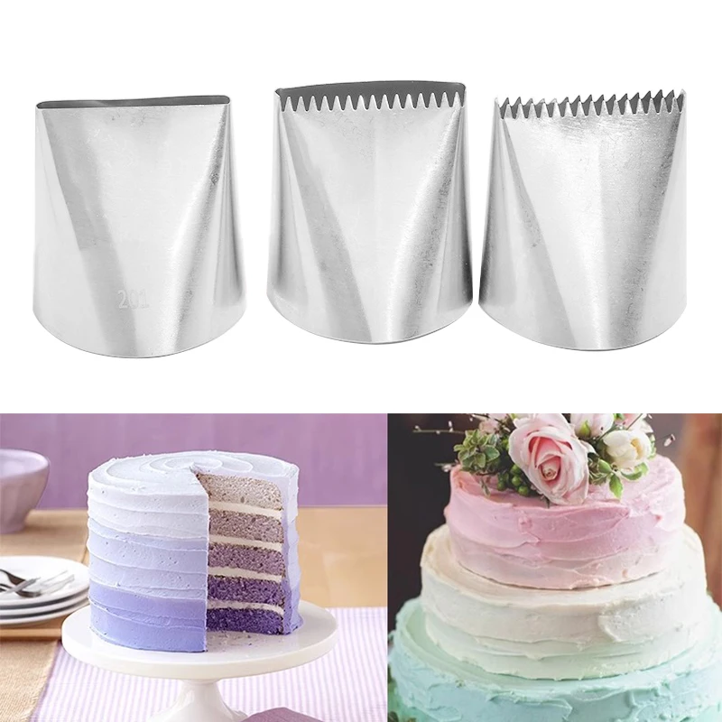 1/3pcs Extra Large Stainless Steel Nozzle Icing Piping Nozzles