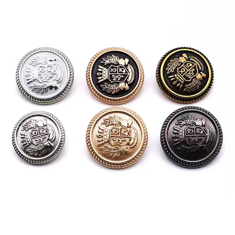 15Pcs/lot 15-25mm Golden Metal Snap Button College Style Decorative Metal Buttons for Clothing Sewing Supplies Accessories B011 4