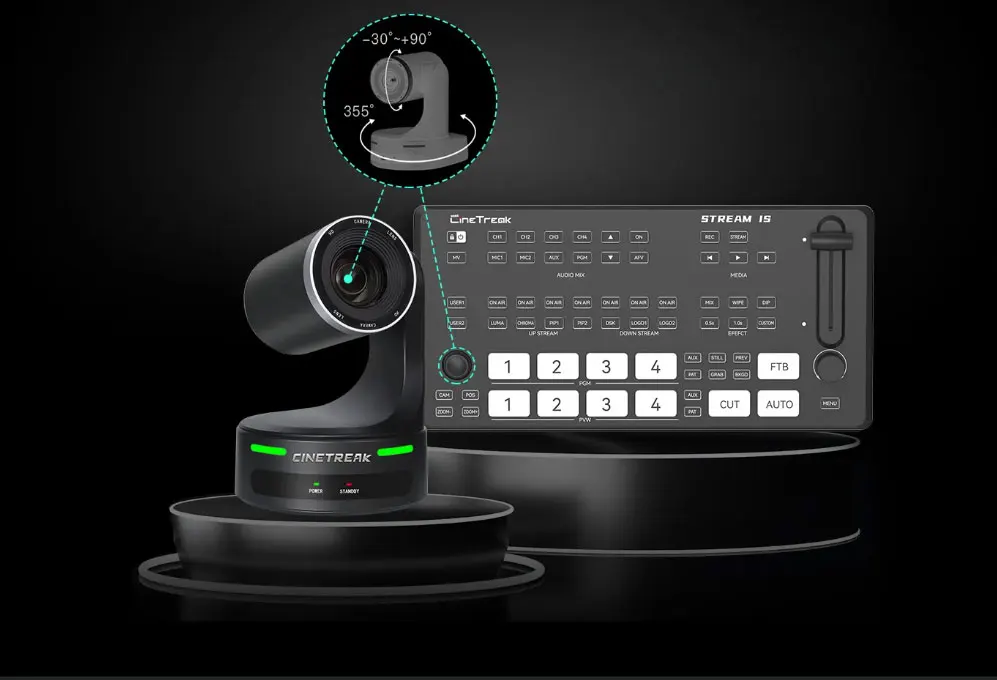Cinetreak Stream 1/SH/1S 5 Channel Video Mixer Switcher Video Switch Controller