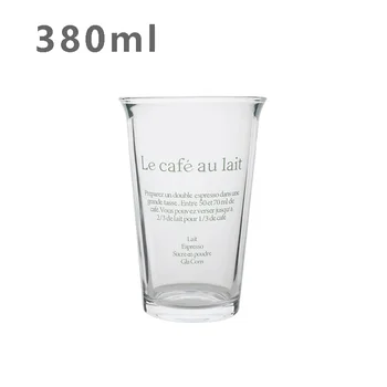 380ml Water Cup Transparent Ins Style Coffee Mug Summer Ice Juice Milk Drinking Glass Eespresso Iced Drinks Drinkware Yogurt Cup 2