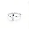 WYEAIIR 925 Sterling Silver Mermaid Fish Tail Whale Cute Sweet Literary Resizable Opening Ring For Women Luxury Jewelry 5