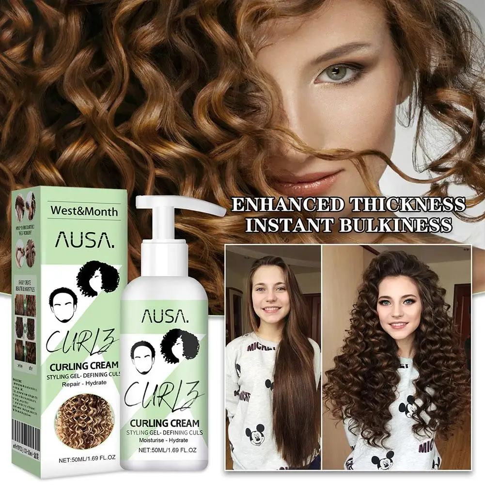 Elastic Volumizing Hair Cream Anti-Frizz Curls Volumizing Natural Styling Hair Treatment Elastin