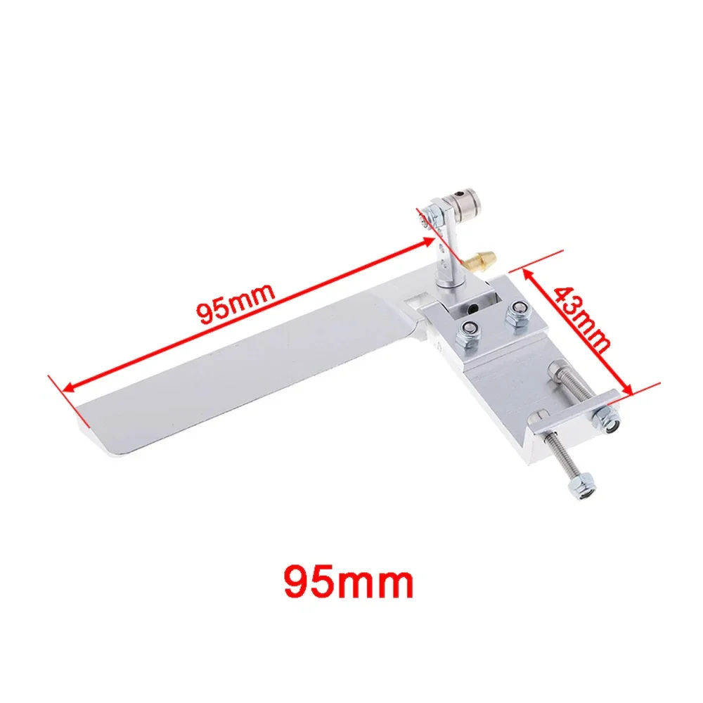 Gouvernail bateau RC aluminium 75/95mm avec prise d'eau