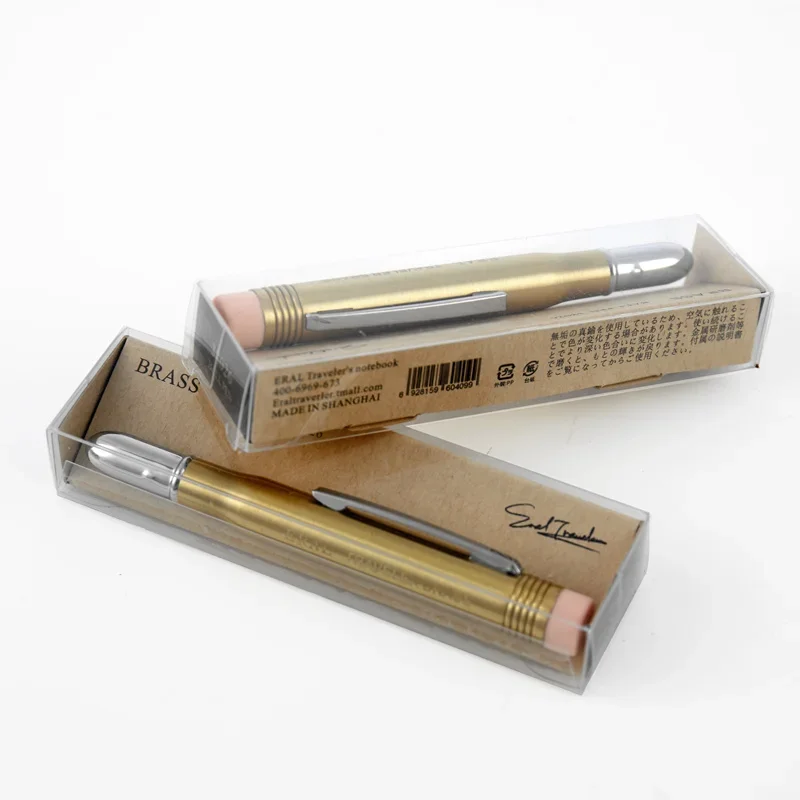Fromthenon 여행자의 황동 연필 금속 문구 레트로 여행 문구 시리즈 사진 소품 학교용 연필