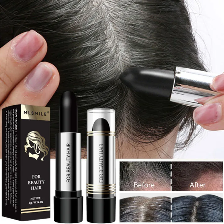 Cover Your Gray Hair Color Touch Up Stick In Black - Conceal Roots - Foto 9