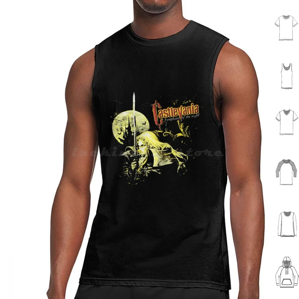 Symphony Of The Night Alucard Castlevania Game Funny Tank Tops Vest Senza Maniche Castlevania Dracula Alucard Belmont Vampire
