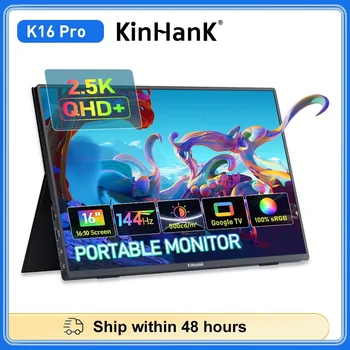 KINHANK K16 Pro Monitor da gioco da 16" Monitor portatile intelligente con Google TV 2.5K HD 144Hz per PC portatile Telefono Xbox PS4 PS5 Switch