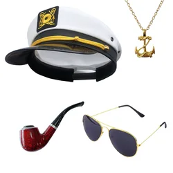 Navy Captain Sailor Costume Accessory Set for Festival Party and Cosplay (E)