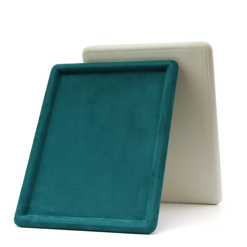 Jewelry Storage Tray Velvet Earrings Ring Necklace Pendant Bracelet Organizer Holder Box Jewelry Display Storage Trays
