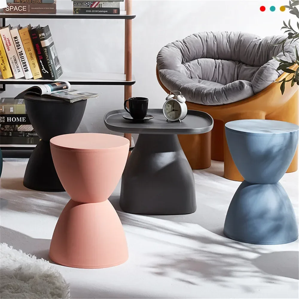 

Nordic Simple Stools Living Room Round Modern Casual Thickened Household LowStool Prince Stool Creative Shoe Hourglass Apartment