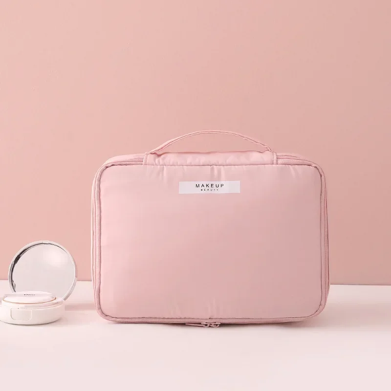 Water-resistant Portable Travel Makeup and Skincare Organizer with Large Capacity