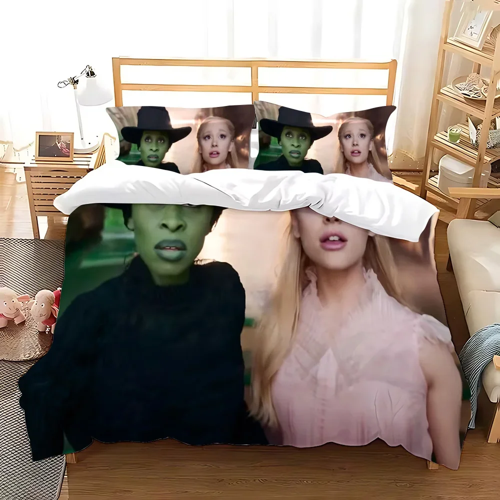 W-Wicked Movie Witch Bedding Set Duvet Cover Set King Queen Twin Double Size Comforter Cover Set For Home Decor With Pillowcase