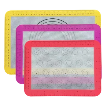 3 Size Silicone Baking Mat - Reusable Oven Baking Tray - Can Bbtain 3 Colors Non Stick Fast Simple And Easy To Clean Bake Cookie