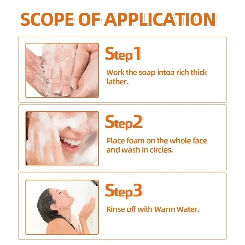Turmeric Cleansing Soap Facial Repair Gentle Cleansing and Moisturizing Turmeric Cleansing Soap Moisturizing Cleaning Product 5