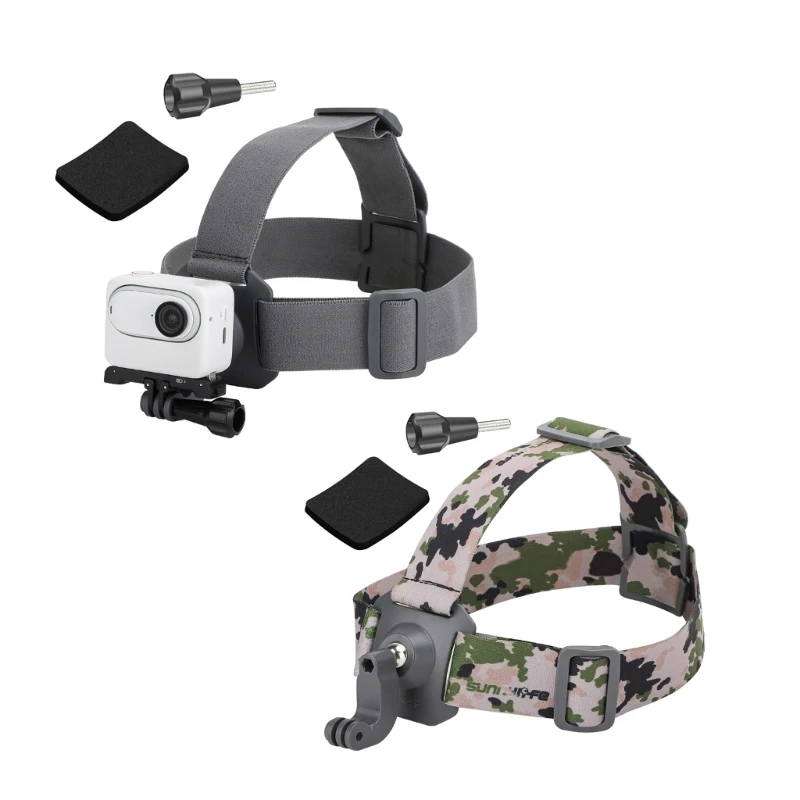 

Action Camera Head Strap Mount Wearing Headband for Action4/GO3 GoPro12 Cameras Fixer Strap Elastic Head Mount P9JB