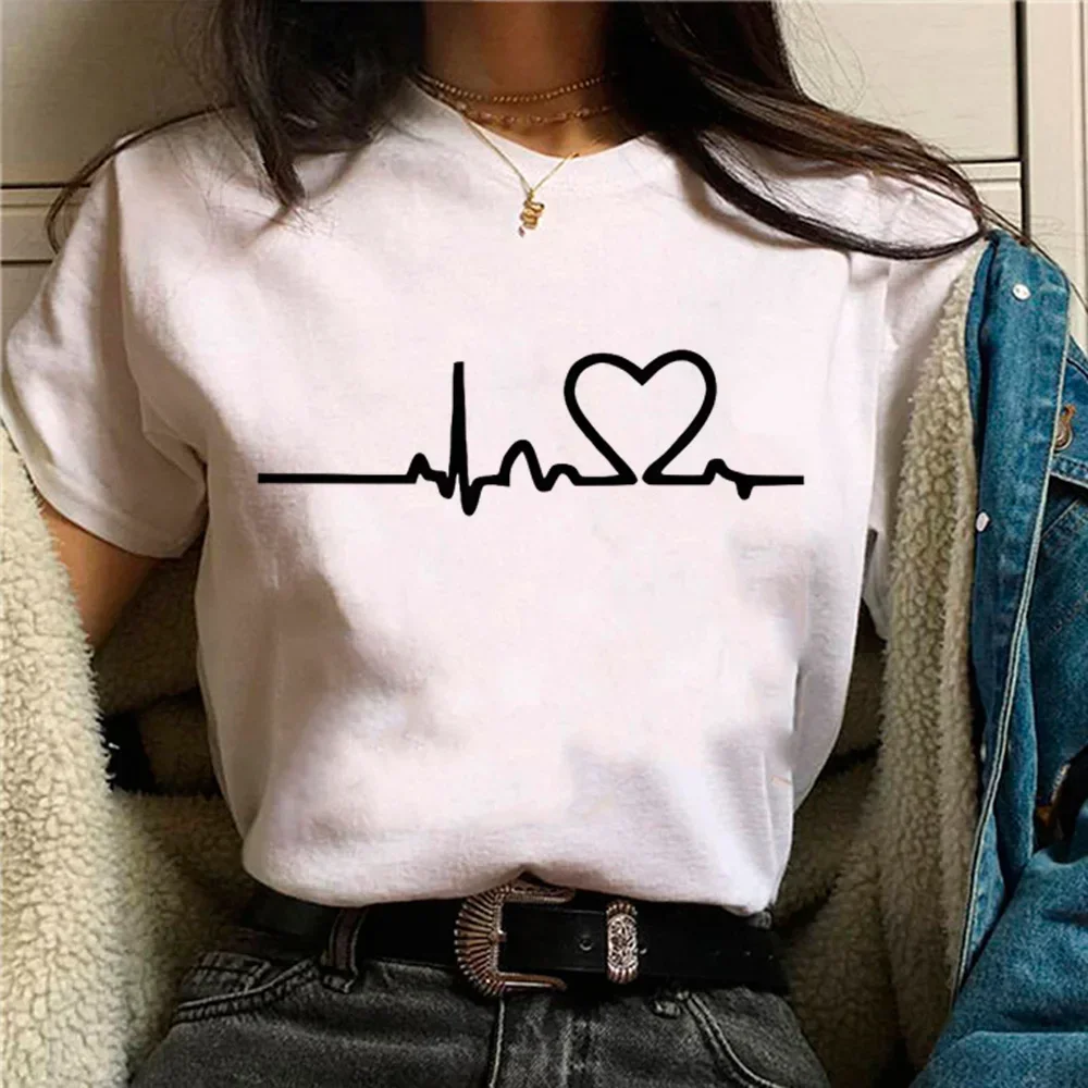 

Heartbeat Tee women designer t-shirts girl funny clothing