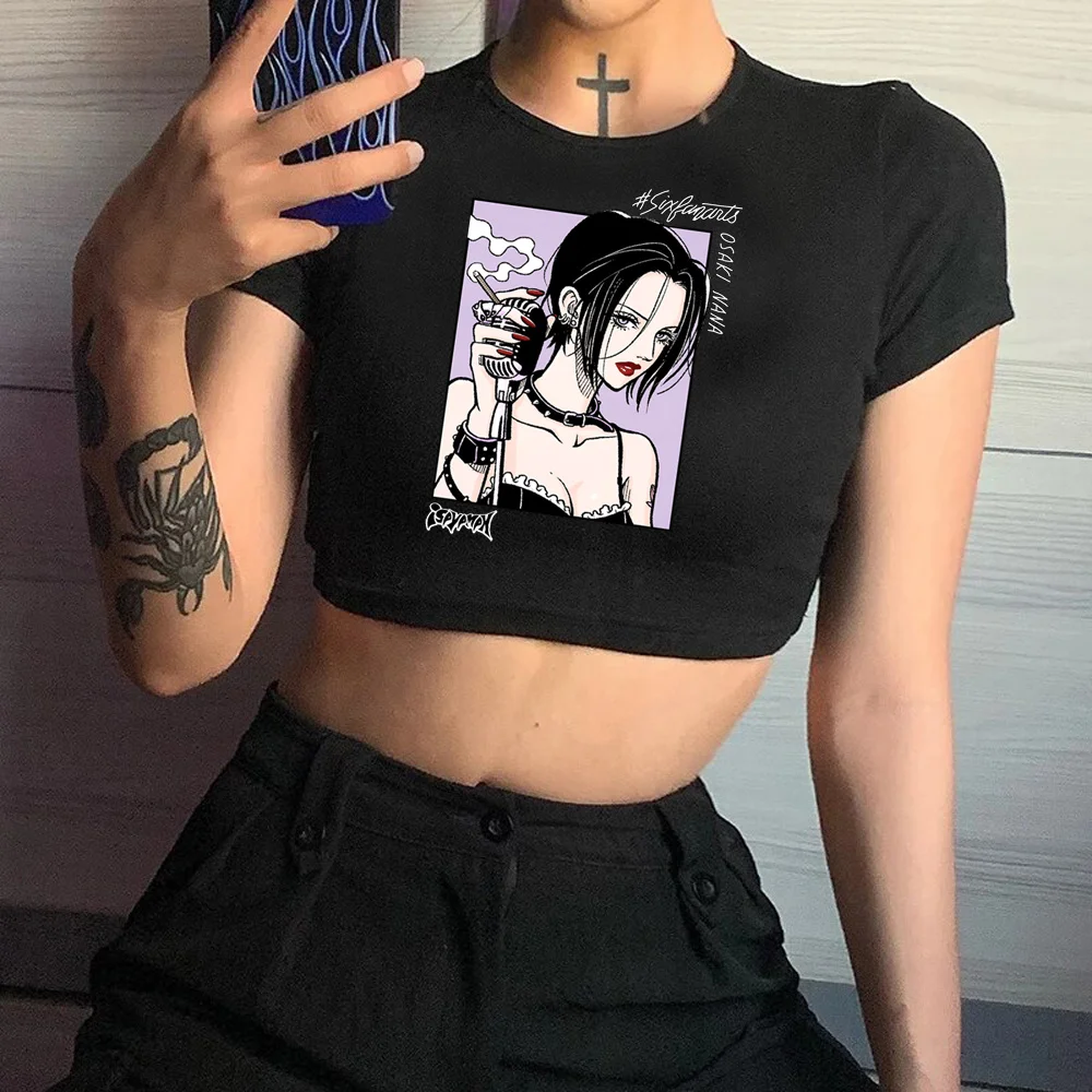 

Nana hippie vintage crop top girl kawai hippie gothic cropped
