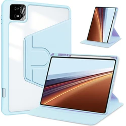 360° Rotating Cover with Pencil Holder and Acrylic Back for Honor Pad GT2 Pro (Sky blue)