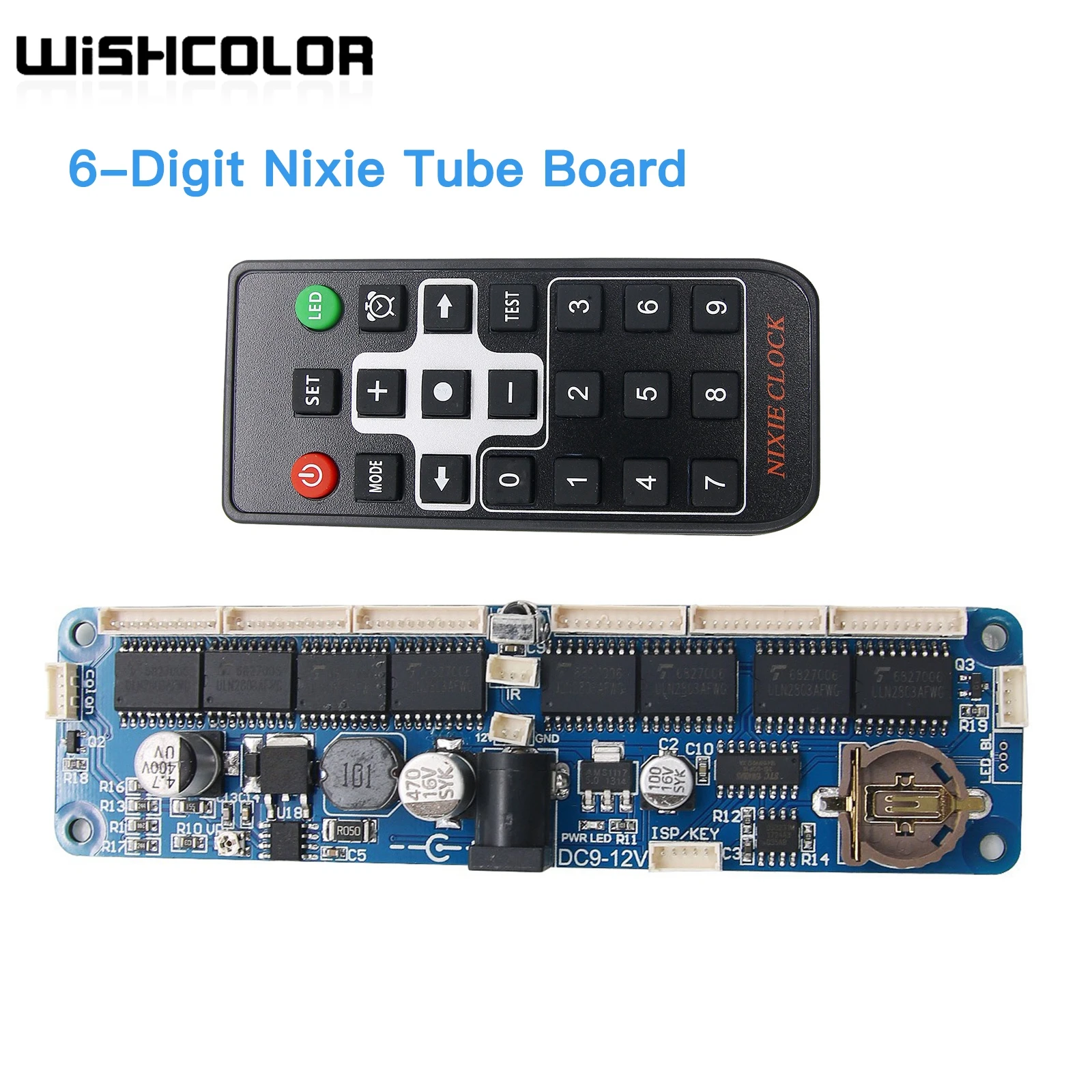 Kit Orologio Nixie A 6 Cifre – Universale Per Tubi IN12 IN14 IN18, Con Telecomando!
