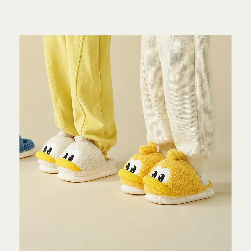 Children's Cute Duck Cotton Slippers Boy' Girls' Baby Home Slipper Shoes Indoor Warm Cotton Slippers Kids Cotton Slippers