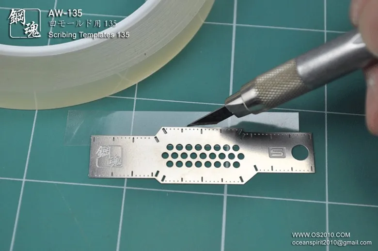 AW-135 스크라이빙 템플릿 플라스틱 모델 공예 도구, 군사 모델 건축 도구, 취미 DIY 액세서리