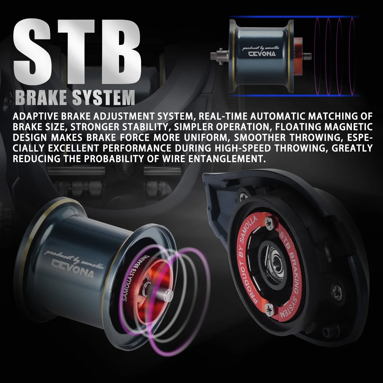 SAMOLLA 초경량 베이트캐스팅 릴 149g STB 브레이크 낚시릴 7.2 기어비 해수용 8+1BB 5KG 파워 베이트캐스터