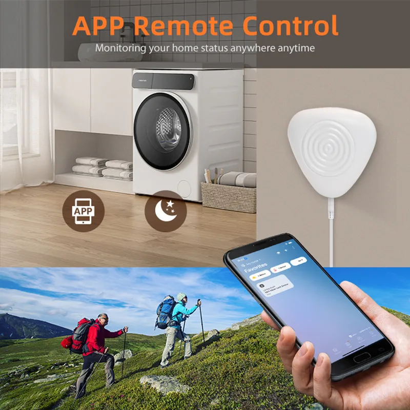 Tuya ZigBee Water Leak Sensor Flood Detector Alarm System Smart Home Automation