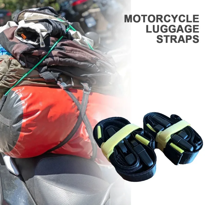 2 Pcs Nylon Motorcycle Luggage Strap Quick Release Belt Cross-country Motorcycle Riding Equipment Universal Elastic Cord