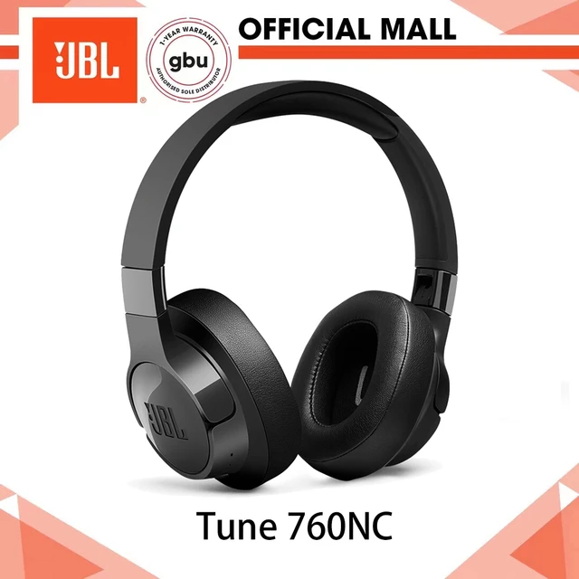  JBL Tune 760NC - Lightweight, Foldable Over-Ear Wireless  Headphones with Active Noise Cancellation - Black, Medium : Electronics