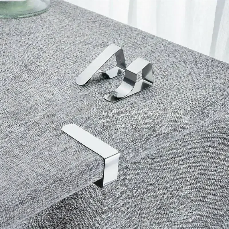 Table cloth clips 6Pcs Picnic Table Cloth Holders Table Cloth Cover Clamps Stainless Steel Tablecloth Clips for Outdoor Parties Weddings Camping