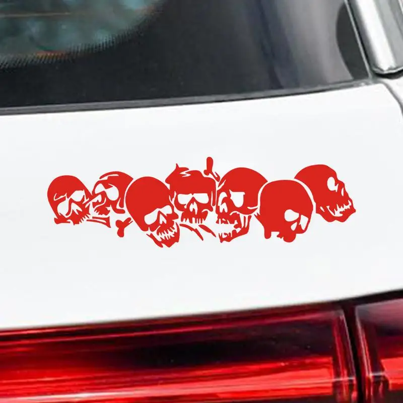 Halloween Reflective Car Stickers Motorcycle Skull Stickers Horror Auto Exterior Decoration Cool Decals for Car Motorcycle
