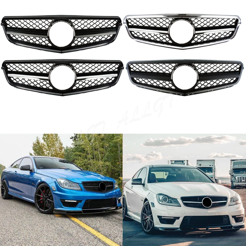 

Front Racing Facelift Grilles Upper Bumper Grill For Mercedes-Benz W204 C180 C200 C220 C230 C280 C350 2007-2010 2011 2012 2013